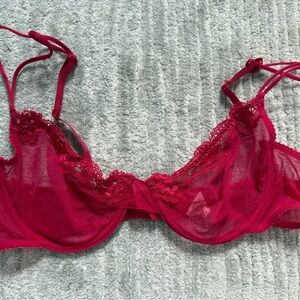 Elegant Red Lace Bra